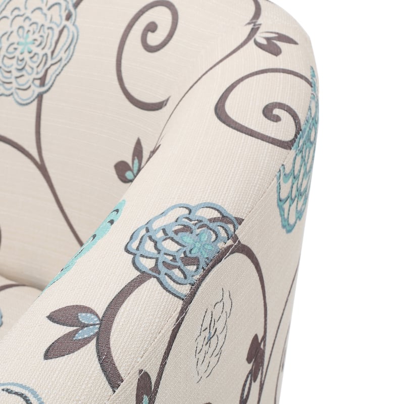 Modern 30.5" Upholstered Club Chair with Birch Wood Legs for Living Room