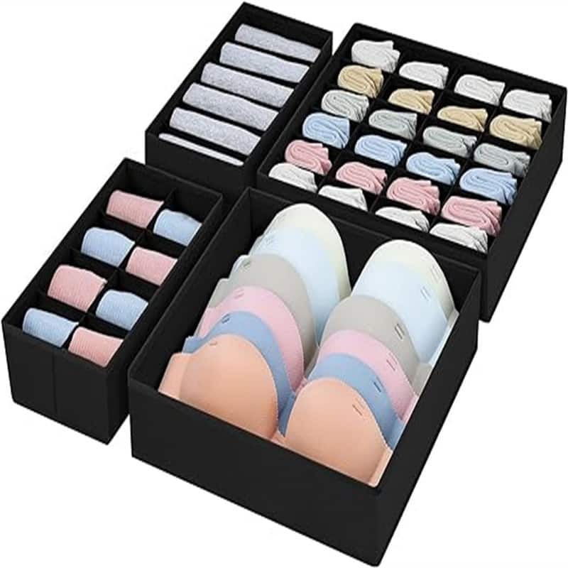 Drawer Organizer Clothes - Black