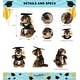 preview thumbnail 2 of 4, DolliBu Standing Marmot Graduation Plush with Gown and Cap with Tassel - 8.5 inches
