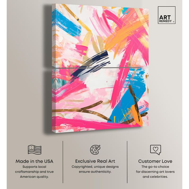 Language Spontaneity II Canvas Set of 2 by Art Remedy, Gallery Wrapped