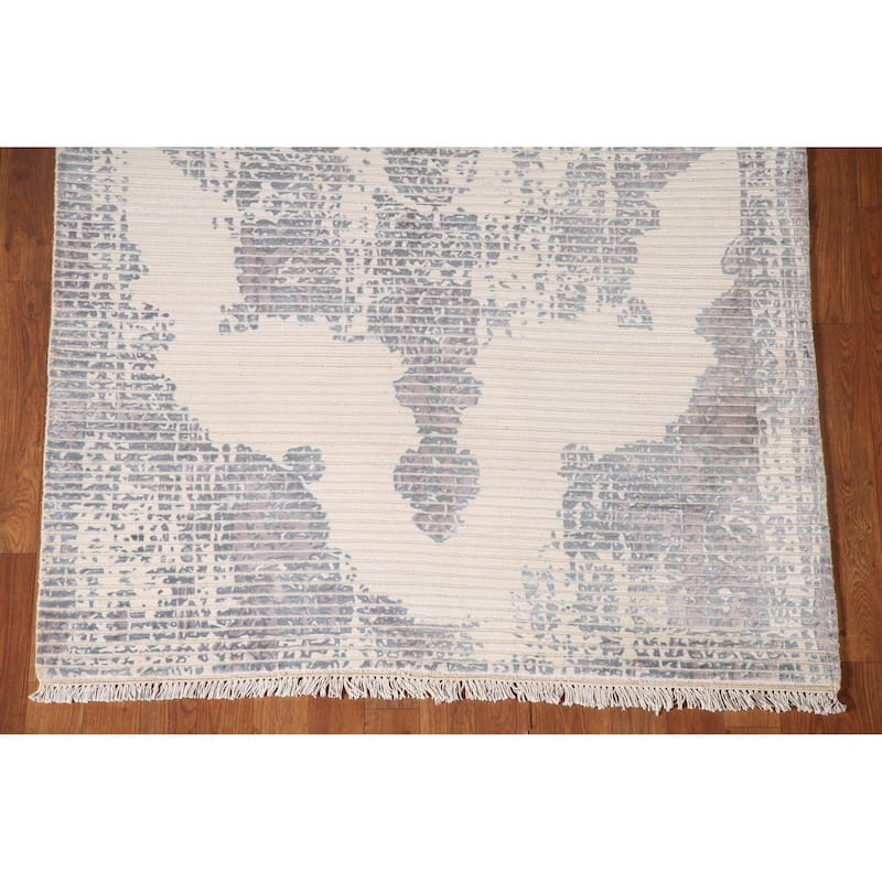 Contemporary / Abstract Accent Rug Handmade Wool Carpet - 3'11"x 5'8"