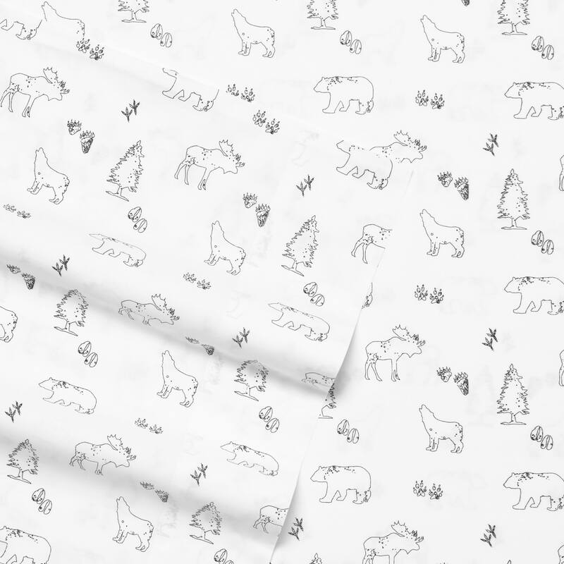 Eddie Bauer Printed Cotton Percale Deep Pocket Sheet Set