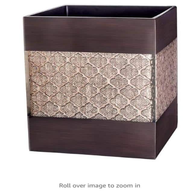 Creative Scents Dahlia Brown Bathroom Trash Can