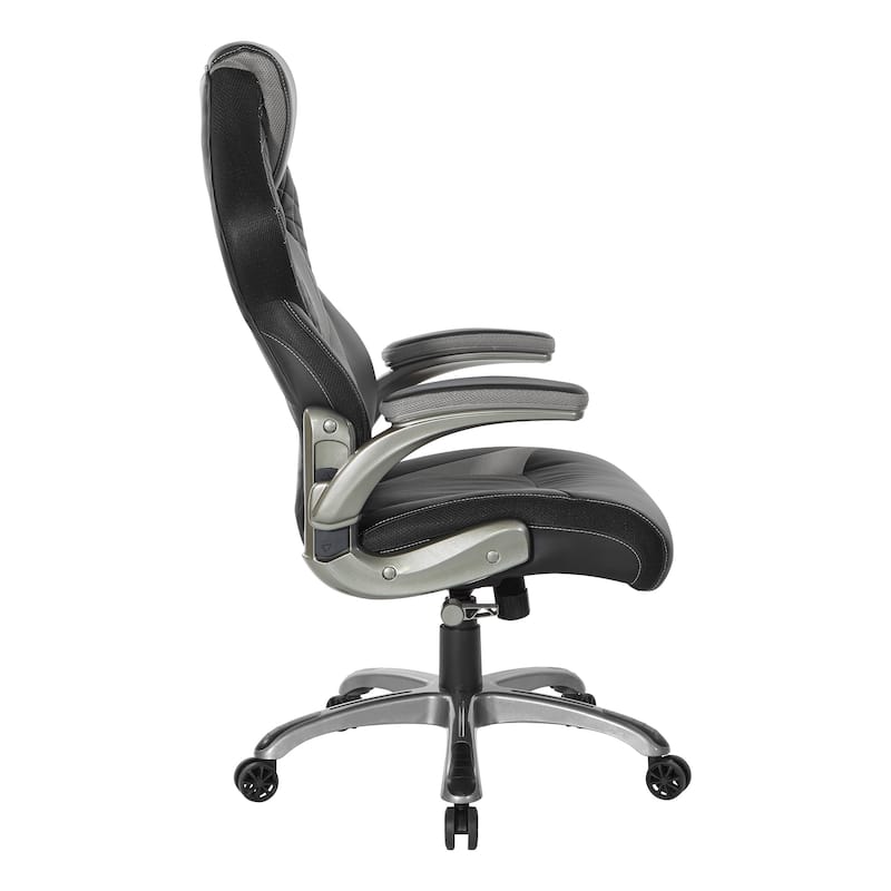 Oversite Gaming Chair in Faux Leather with Color Accents