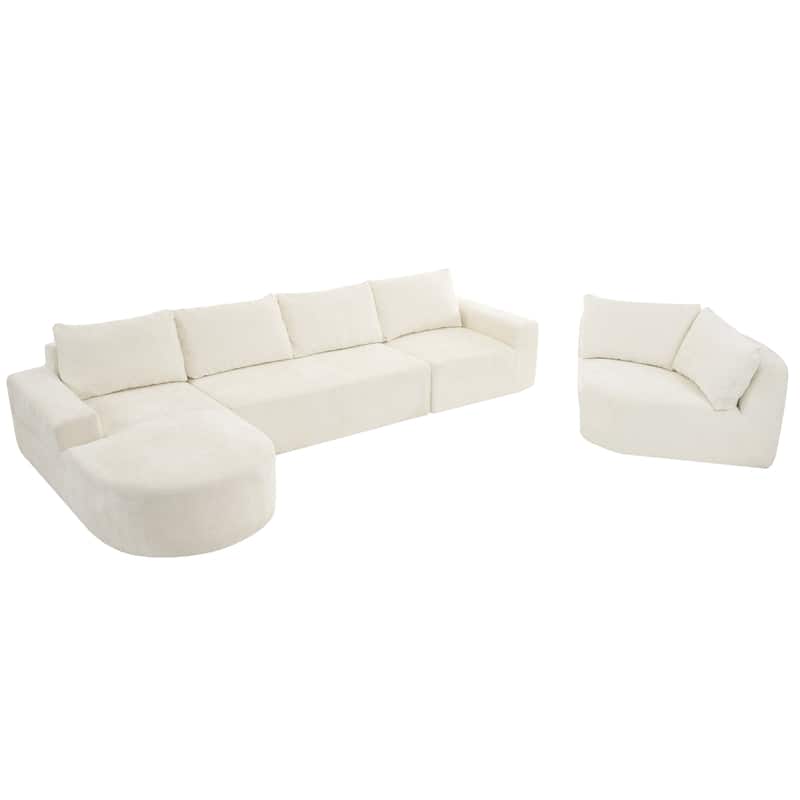 Modular Sectional Sofa Living Room Floor Couch Chaise Lounge