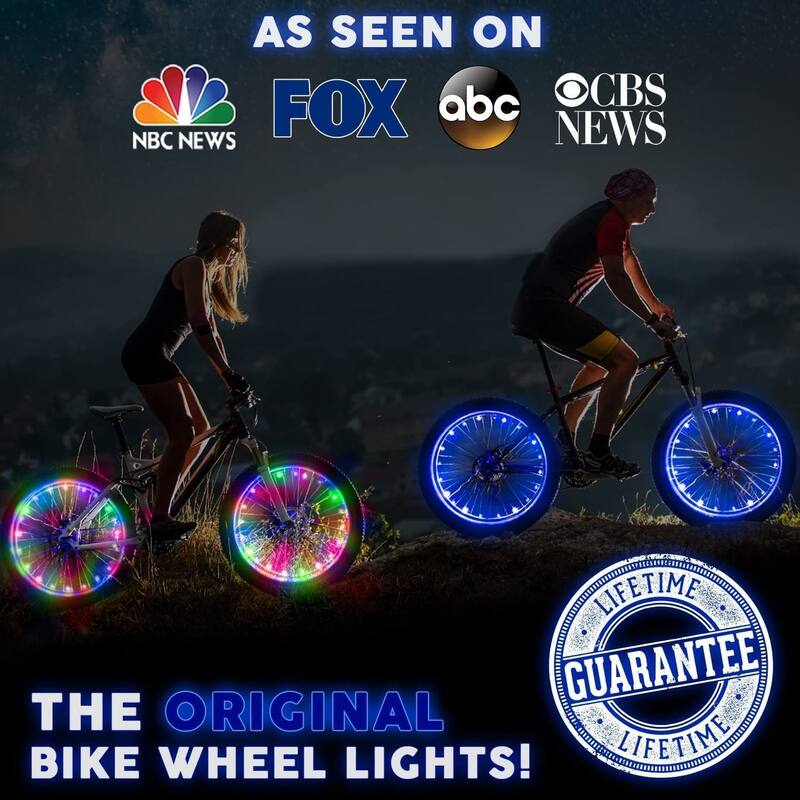 Activ Life LED Bike Wheel Lights (1 Tire, Blue), Brighter & Visible for Safety & Style, Fun for Summer Rides