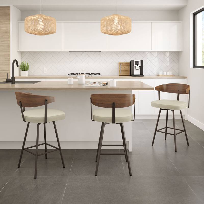 Amisco Quinton Swivel Counter and Bar Stool