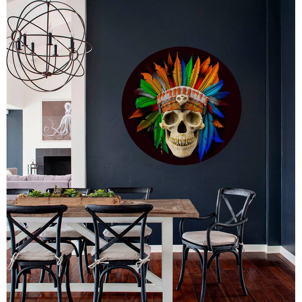 Indian Skull Sticker, Indian Skull Decal, Indian Skull Wall Decor