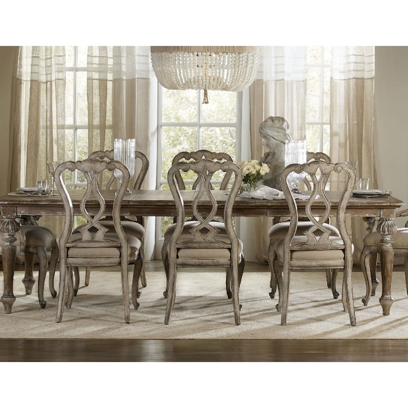 Hooker Furniture Chatelet 72" to 108" Inch Antique Farmhouse Dining - Caramel Froth