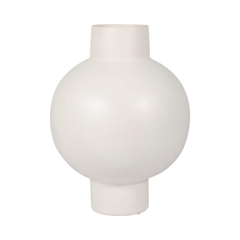 Sagebrook Home Neutral Round Modern Ceramic Bubble Vase