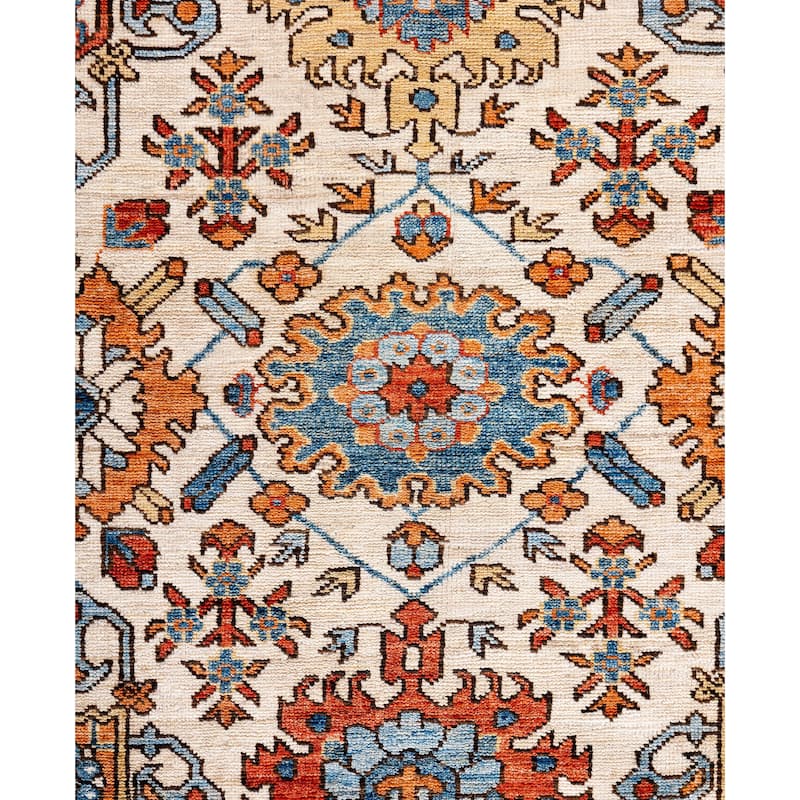 Serapi One-of-a-Kind Hand-Knotted Area Rug - Ivory - 8' 0" x 10' 1"