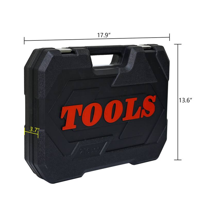 Basic Portable Manual Repair Tool Set with Case,Ratchet Wes,Wrenches