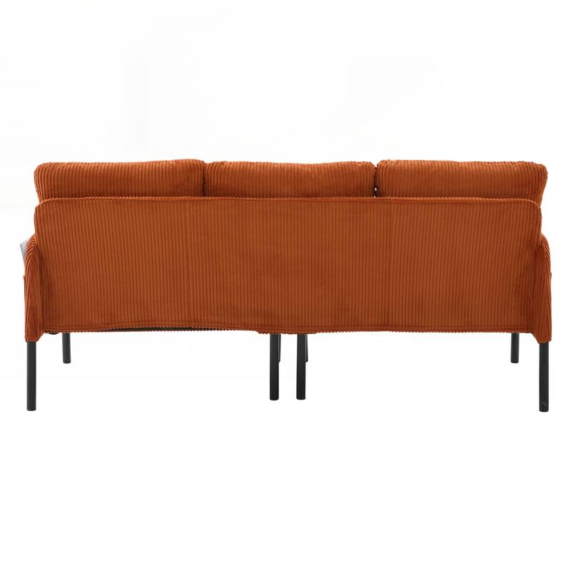Oversized Loveseat, Modern & Plush Double-seater Sofa, Corduroy Upholstered Couch