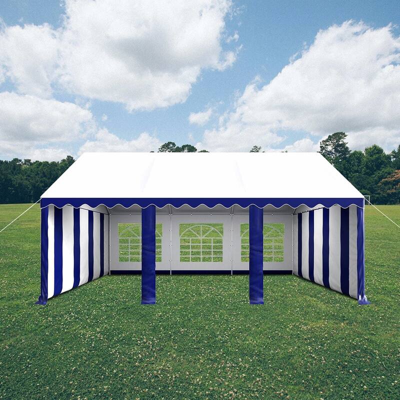13 x 26 FT Wedding Party Tent with 8 Removable Walls Outdoor PE/Iron Heavy Duty Gazebo Canopy Tent