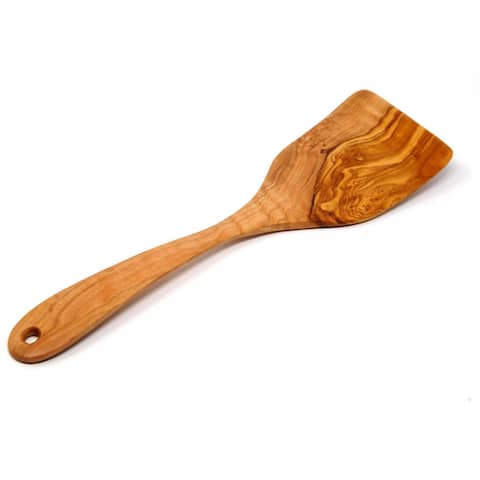 Wooden Turning Spatula Olive Wood Pan Paddle Spatula - 12"