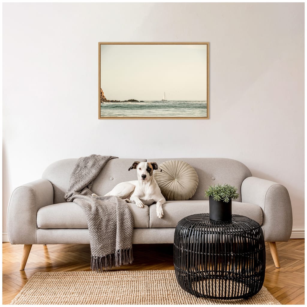 Kate and Laurel Sylvie Sailing the Pacific Framed Canvas by Alicia Bock