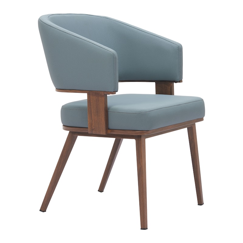 Poise Dining Chair Azure Gray & Walnut - Azure Gray/Walnut