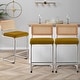 preview thumbnail 4 of 15, Velvet Upholstered Rattan Counter/Bar Stools, Set of 2/3