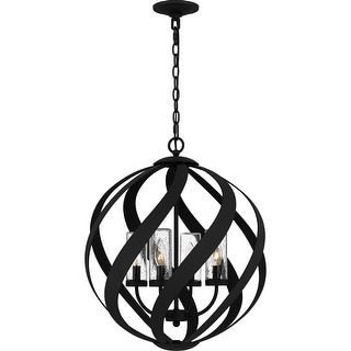 Earth Black Four Light Outdoor Pendant from the Blacksmith Collection