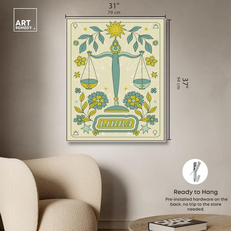 Libra Stars Card Canvas by Art Remedy
