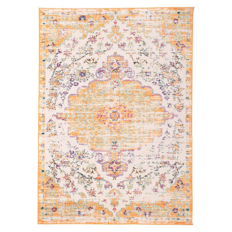 The Curated Nomad Sunset Traditional Vintage Bohemian Rug