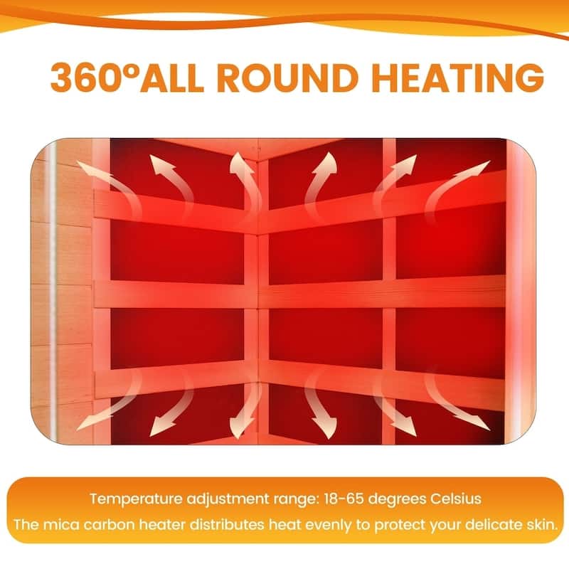 EROMMY Luxury Dual-Therapy Home Sauna Professional Steam or Far-Infrared Cabin with Bluetooth & Color Light Therapy