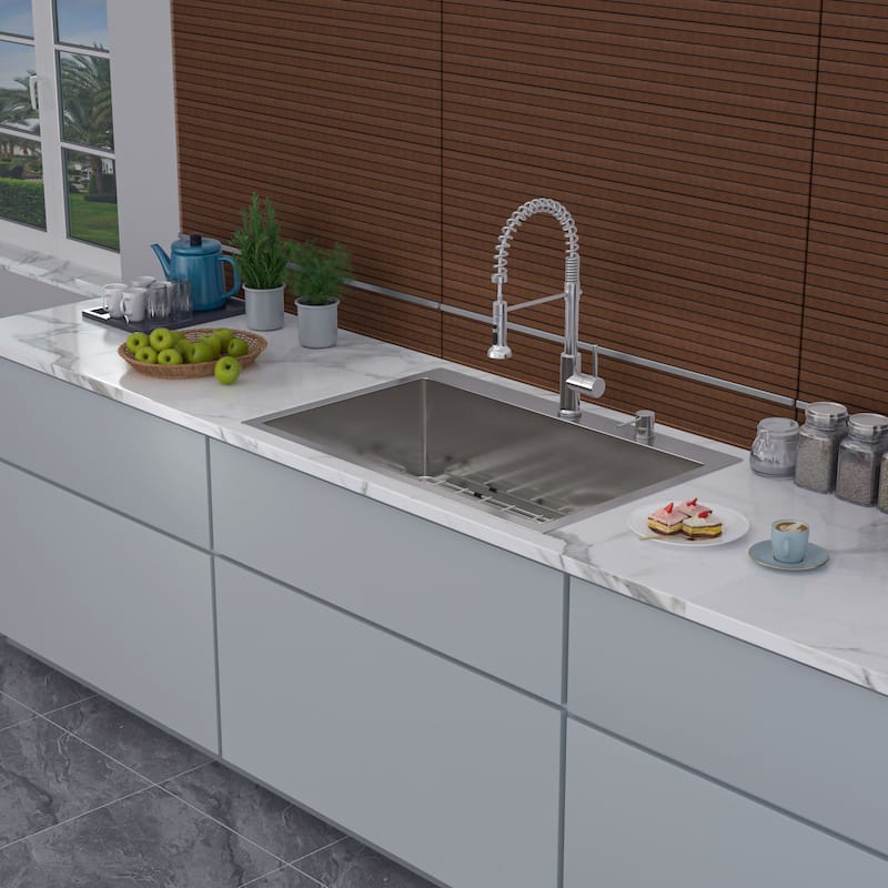 Drop-in Single Bowl Stainless Steel Kitchen Sink
