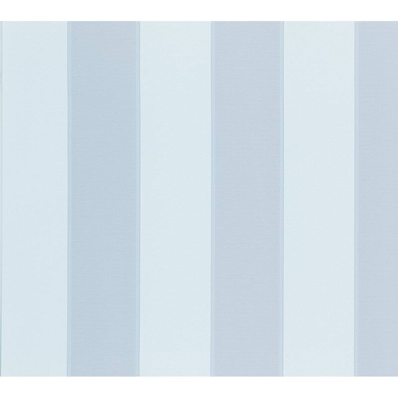 Galerie Wallcoverings Neapolis 3 Classic Wide Stripe Design Vinyl on Paper Embossed Wallpaper Roll - 33 feet x 21 inches - Blue