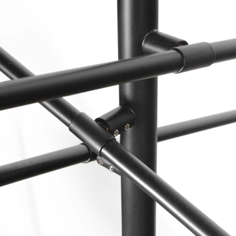 Javier 6 Light Black Metal and Glass Sputnik Chandelier - 39 x 43 x 20