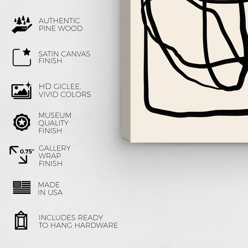 Wynwood Studio Canvas Abstract Unilateral White and Cream White Modern & Contemporary Wall Art Canvas Print