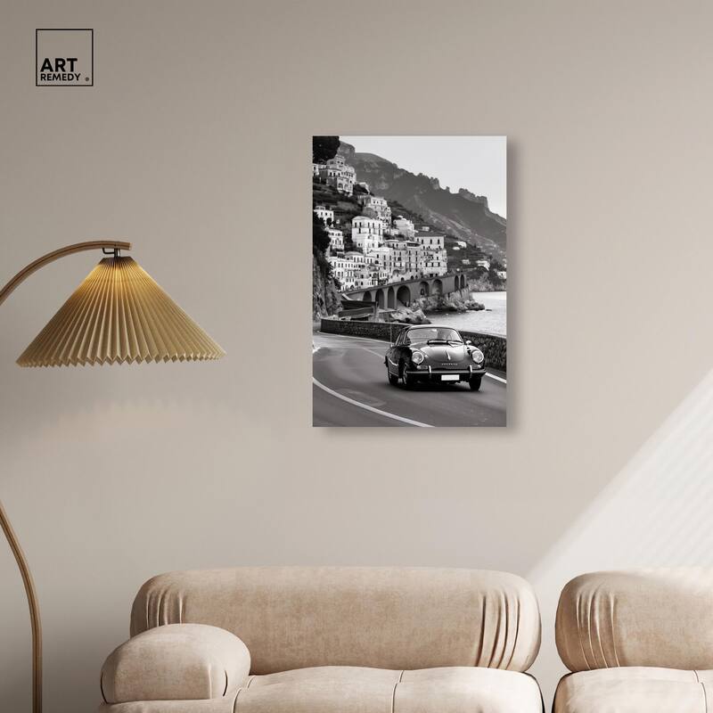 Drive through the Town Canvas by Art Remedy, Gallery Wrapped
