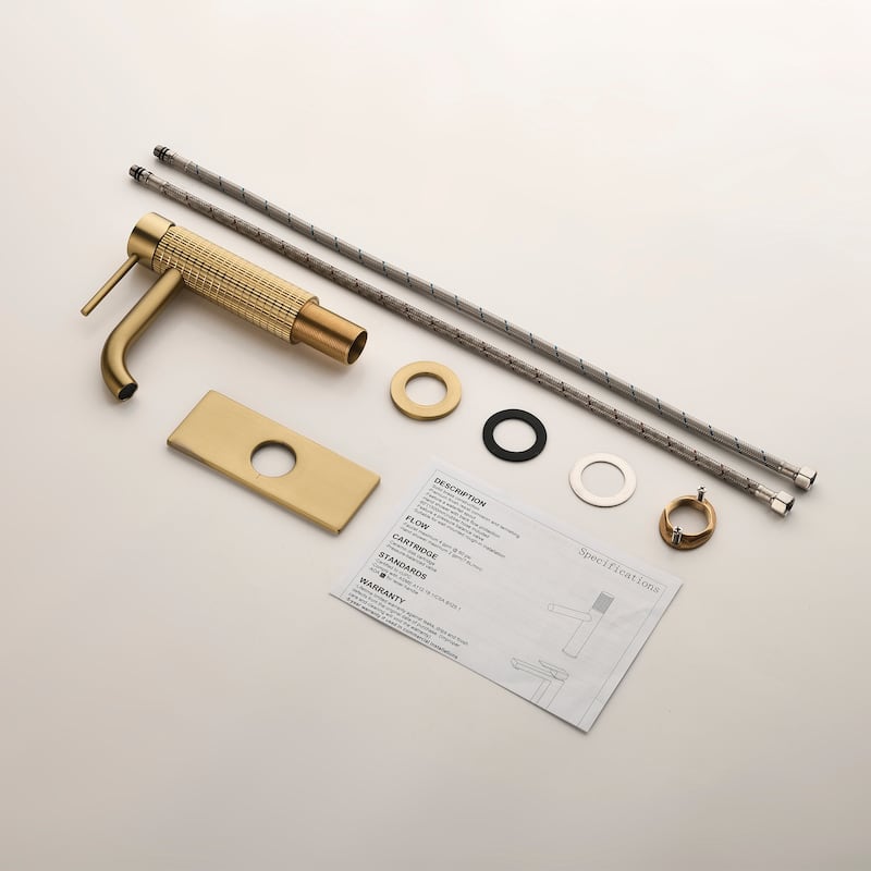 6.4"H Solid Brass Single-handle Bathroom Sink Faucet