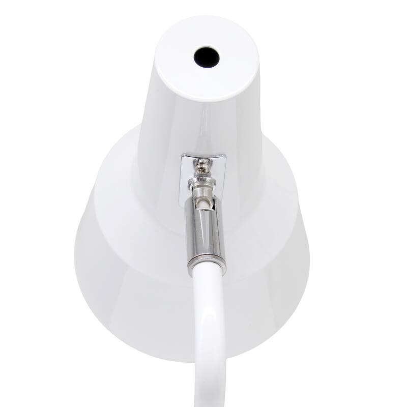 Metal Gooseneck Desk Lamp Adjustable Task Light for Home Office - 7.80 x 5.20 x 15.20 in. (L x W x H)