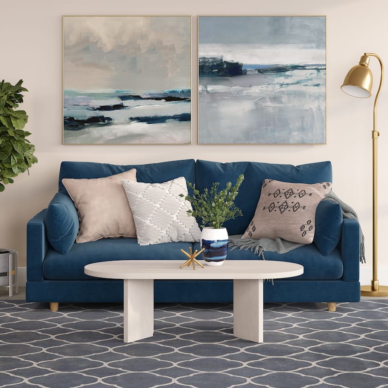 Alma 48" Wide Oval Coffee Table - 47.63" Wide