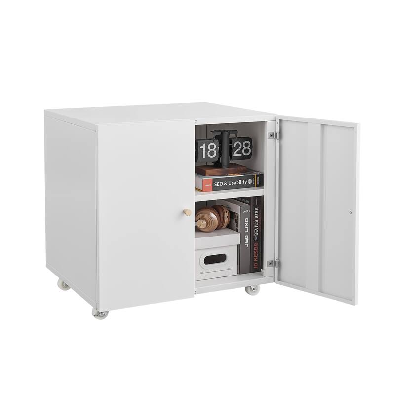 Printer Stand with Wheels, Mobile Filing Cabinet