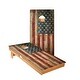 preview thumbnail 1 of 3, Rustic American Flag Cornhole Boards NO Bags - Add Board Lights