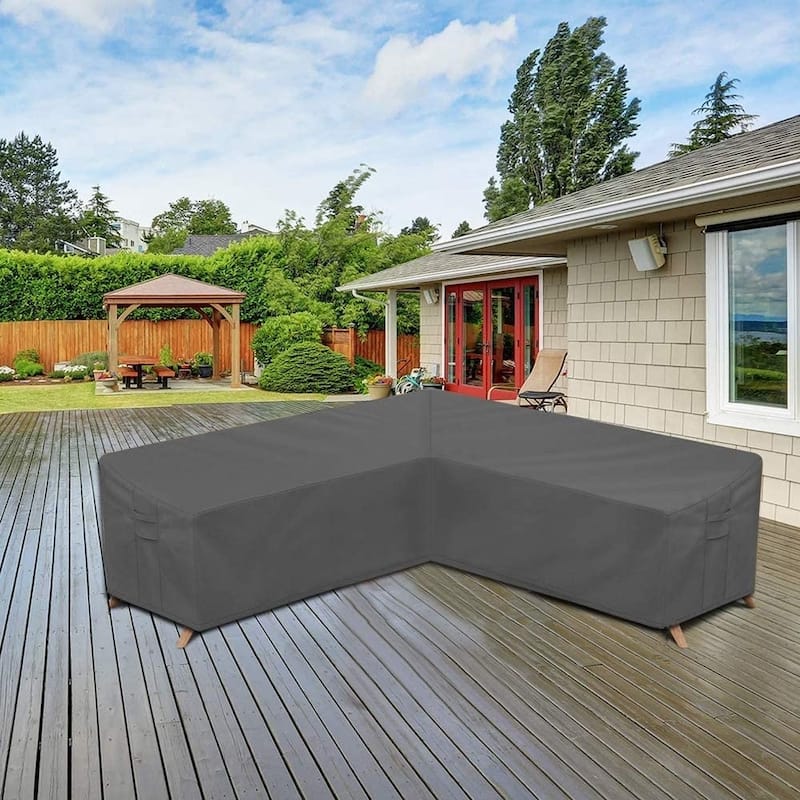 Outdoor Sectional Cover V/L Shaped Sofas Durable & Weather-Resistant - 100"x100"(V-Shaped)