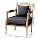 preview thumbnail 19 of 17, Clemence French Provincial Fabric Upholstered Wood Armchair
