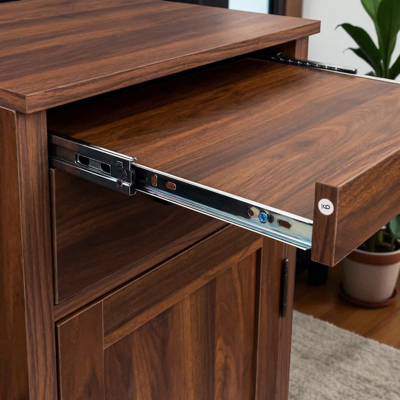 Modular Wine Bar Cabinet Buffet Cabinet with Hutch, Modern Storage Cabinet with Drawer and Shelf for Dining Room