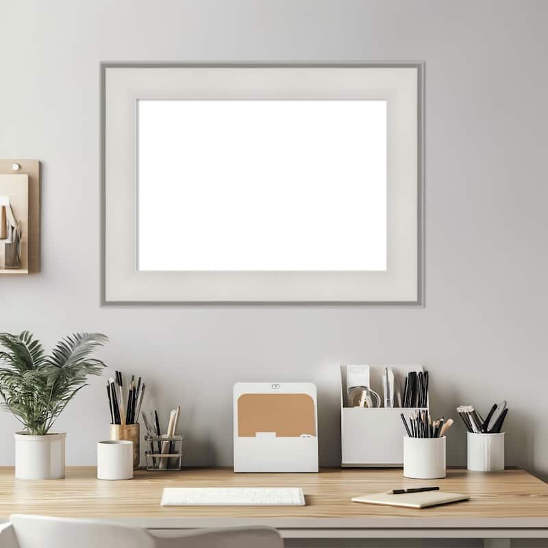 Amanti Art Imperial Silver Framed Dry Erase Magnetic Board