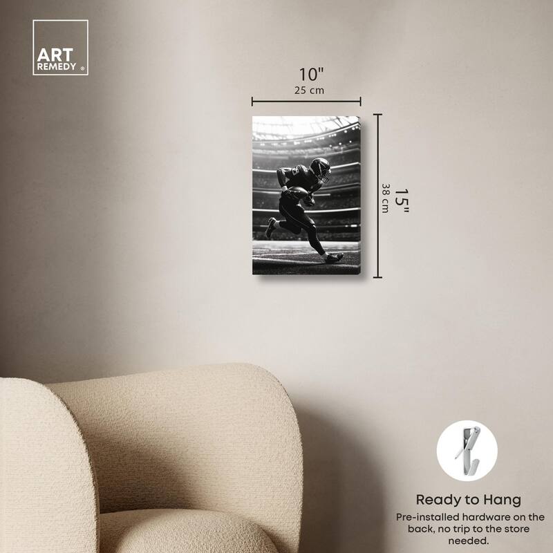 Football Stadium Canvas by Art Remedy, Gallery Wrapped