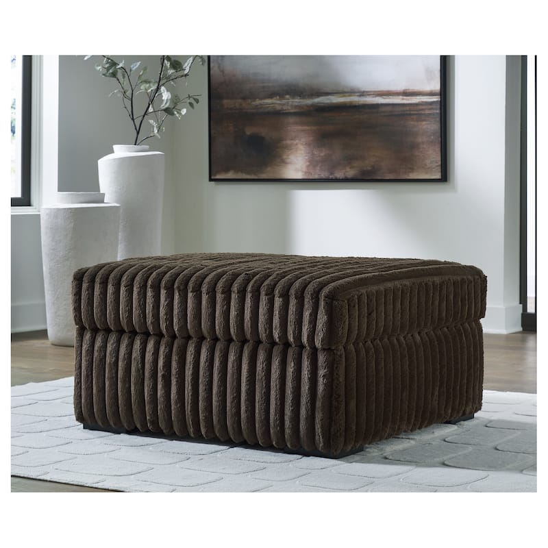 Signature Design by Ashley Midnight-Madness Brown Oversized Accent Ottoman - 39" W x 39" D x 22" H - Brown