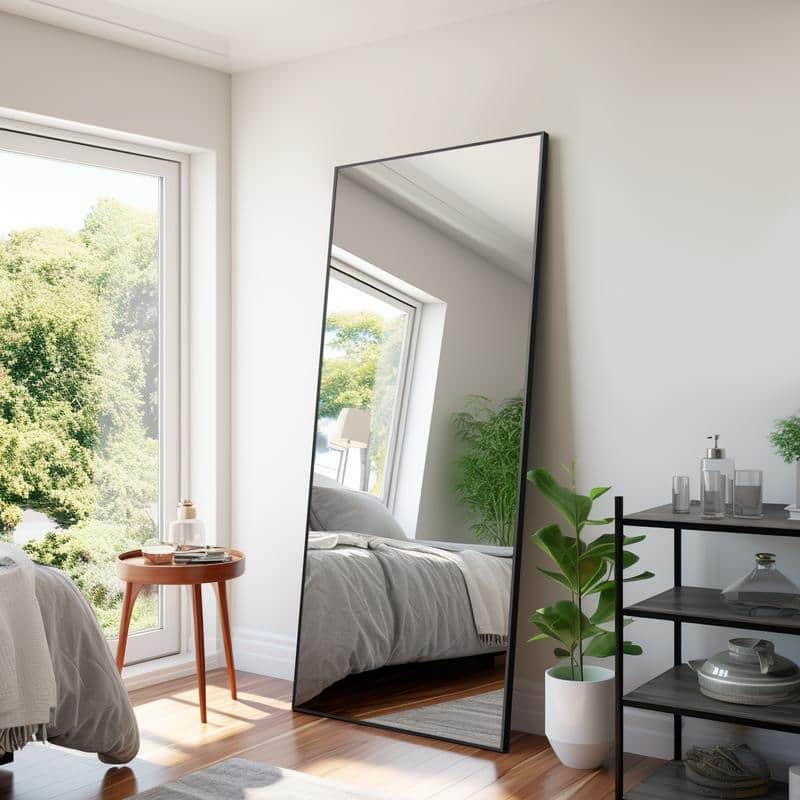 Full Length Free Standing Body Mirror Metal Framed Wall Mirror Large Floor Mirror