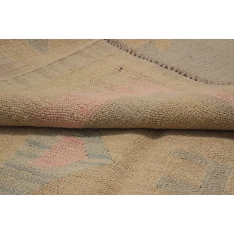 Hand Woven Oriental 100% Wool Carpet Southwestern Modern Brown Kilim Area Rug - 5' 9'' X 4' 1''