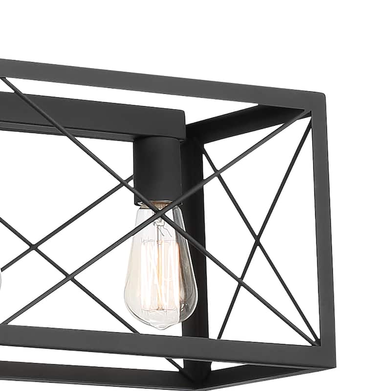 Kiro 5-light Farmhouse Linear Chandelier Faux Wood Dining Lighting with UL Certified - 36''