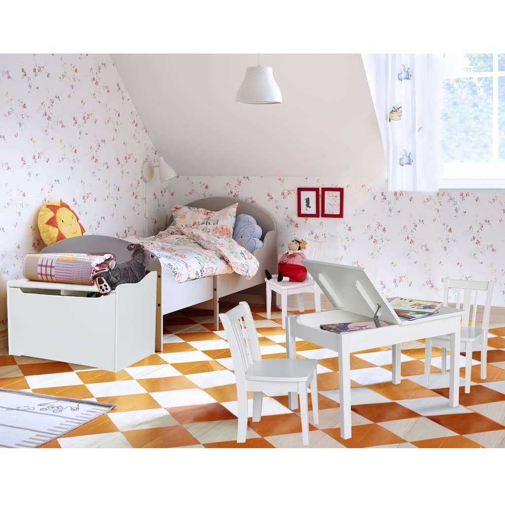 Kids Table with Lift Up Top and 2 San Remo Juvenile Chairs - 3 Piece Set