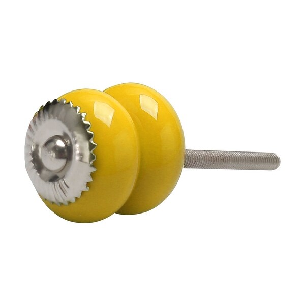 Ceramic Knobs Vintage Knob Drawer Pull Handle Furniture Cabinet Cupboard Wardrobe Dresser Door Accessory Decoration Yellow