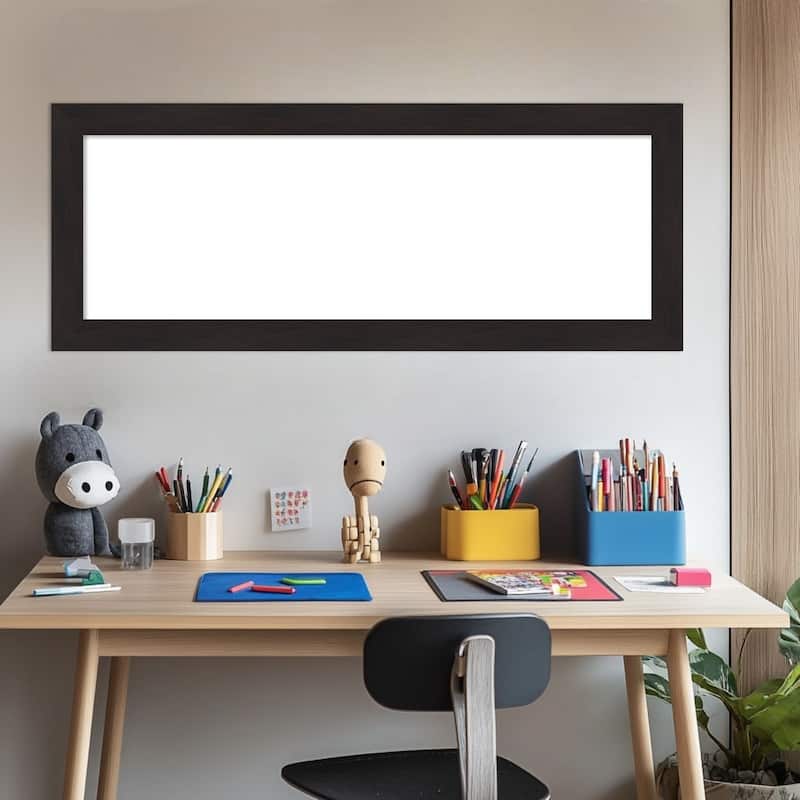 Amanti Art Furniture Espresso Narrow Framed Dry Erase Magnetic Board