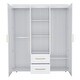 preview thumbnail 11 of 12, Modern wardrobe 70" H, multiple internal storage, Black