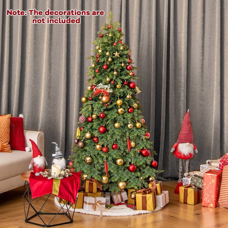 Gymax 6 FT Artificial Xmas Tree w/ 721 PE PVC Branch Tips & Folding - See Details